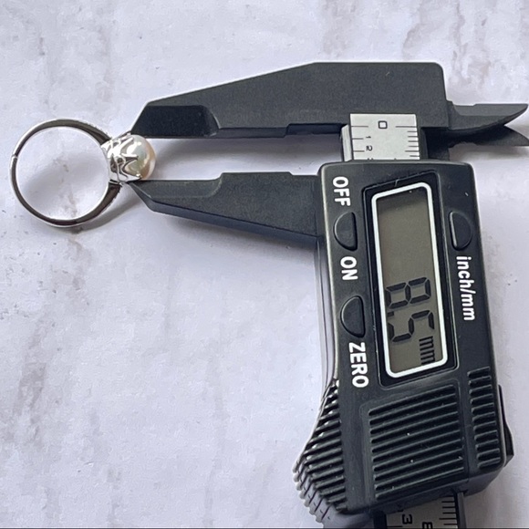 Womens 925S White Cultured Freshwater Pearl Adjustable Ring Engagement Design - Picture 13 of 15